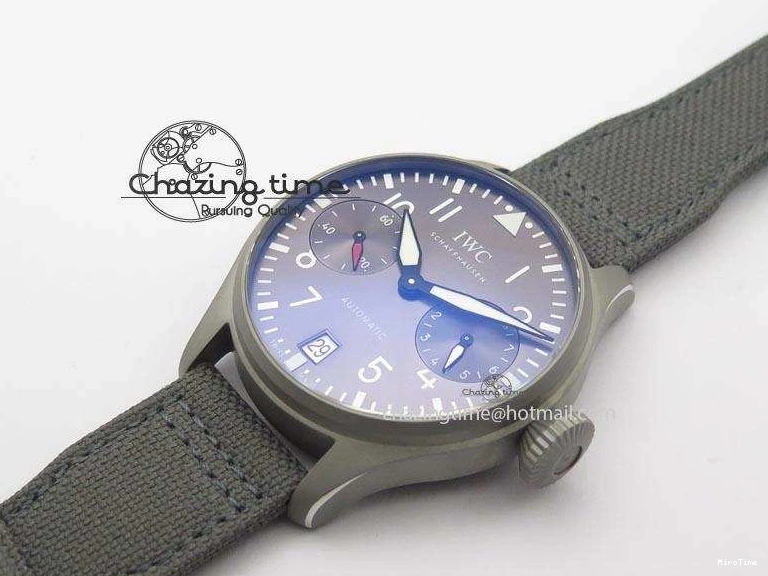 MIROTIME 0329 SunProtective Big Pilot Real PR IW500910 “Patrouille Suisse” ZF 1:1 Best Edition On Gray Nylon Strap 7278